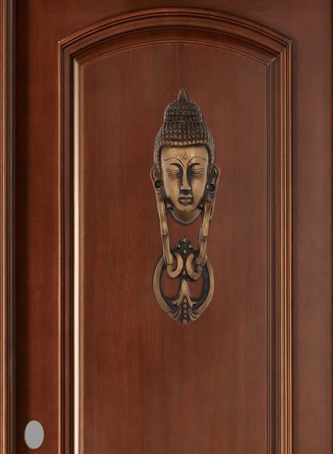 Mla's Decor Gautam Buddha Door Knocker Made of Brass with Antique Finish - Image 4
